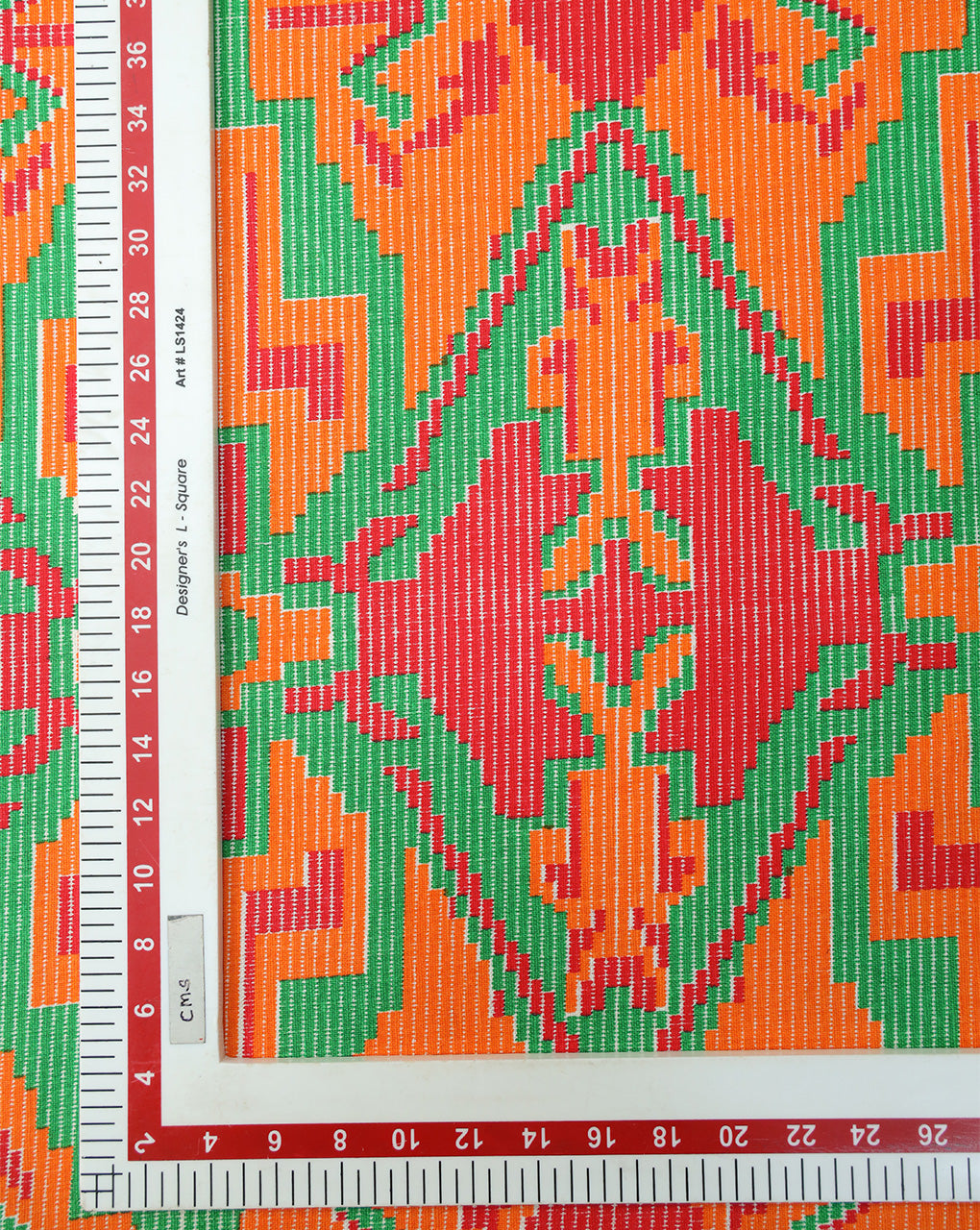 MULTICOLOR ABSTRACT DESIGN COTTON LINEN PRINTED FABRIC