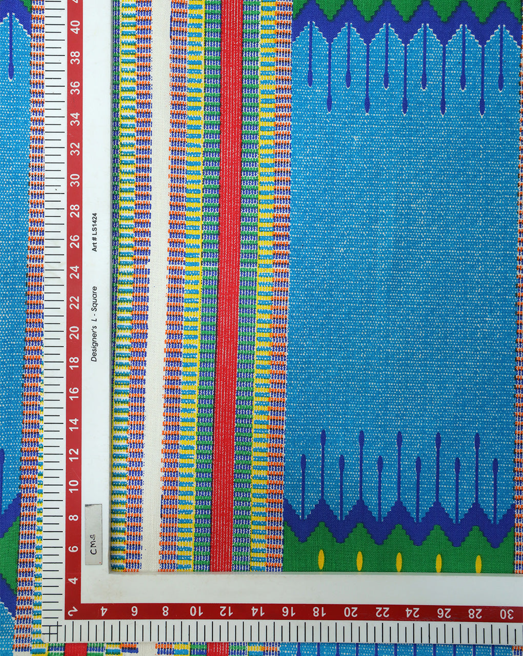MULTICOLOR ABSTRACT DESIGN COTTON LINEN PRINTED FABRIC