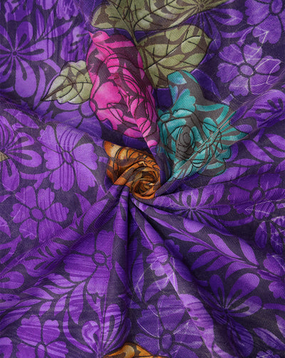 MULTICOLOR PRINTED BRASSO NET FABRIC
