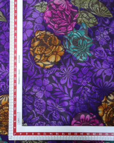MULTICOLOR PRINTED BRASSO NET FABRIC