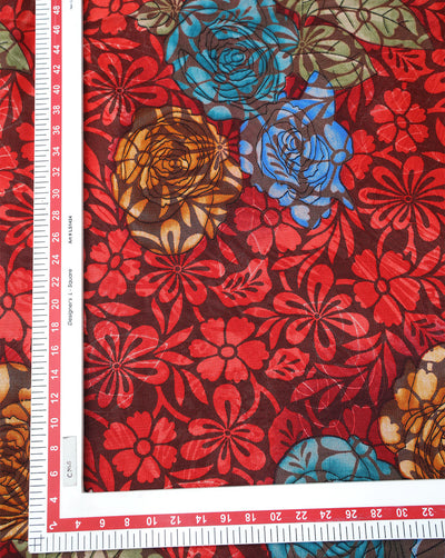 MULTICOLOR PRINTED BRASSO NET FABRIC