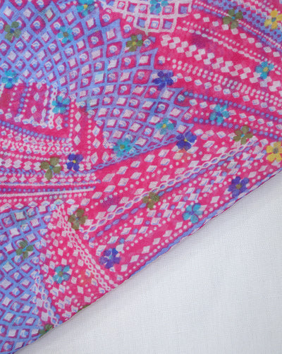 POLYESTER GEORGETTE PRINTED FABRIC (WIDTH-56 INCHES)