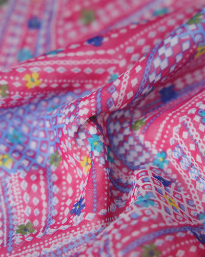 POLYESTER GEORGETTE PRINTED FABRIC (WIDTH-56 INCHES)