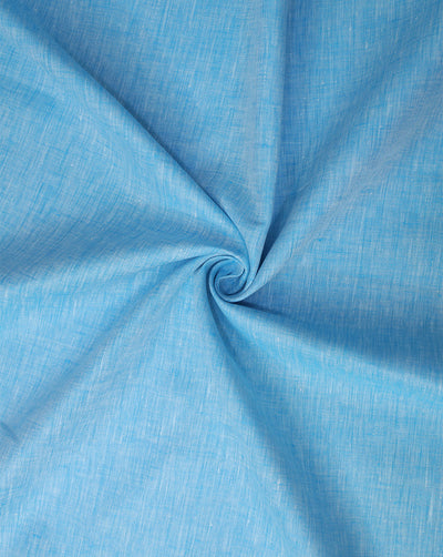 BLUE PLAIN LINEN SHIRTING FABRIC