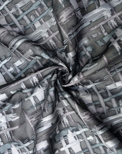 POLYESTER ORGANZA JACQUARD FABRIC (WIDTH 54 INCHES)