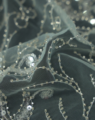 POLYESTER NET SEQUINS FABRIC