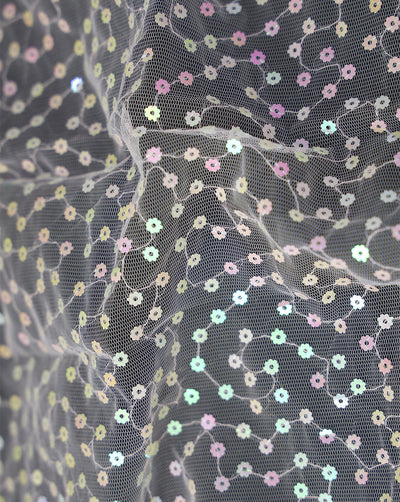 POLYESTER NET SEQUINS FABRIC