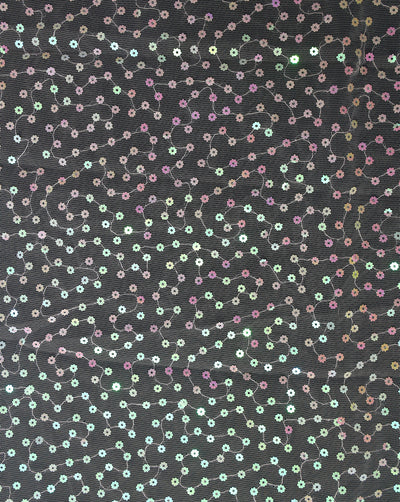 POLYESTER NET SEQUINS FABRIC