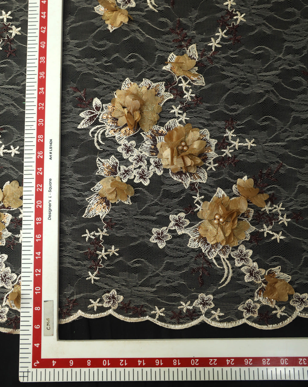 POLYESTER NET EMBROIDERY FABRIC