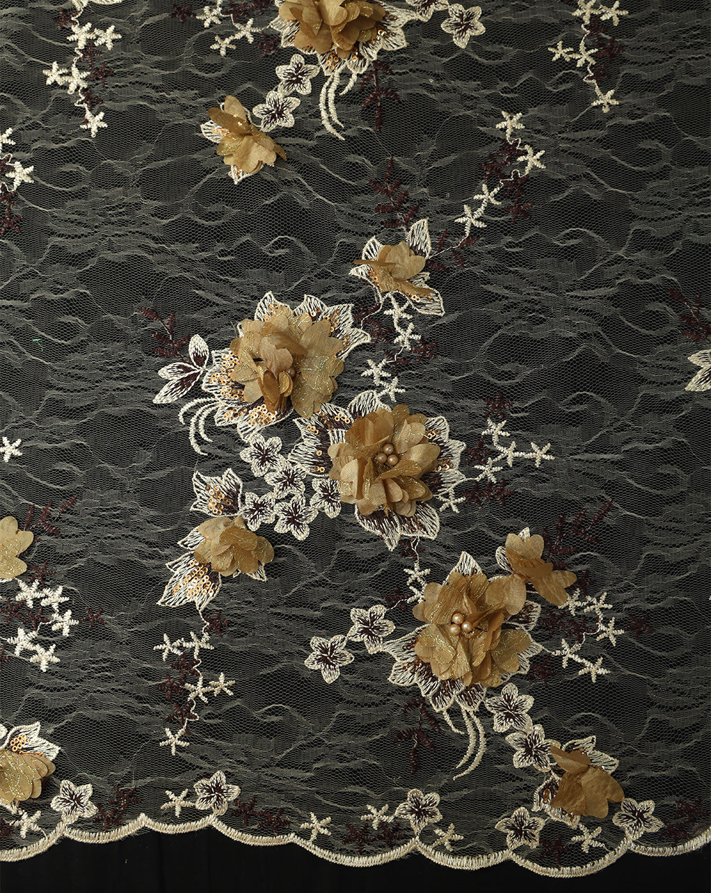 POLYESTER NET EMBROIDERY FABRIC