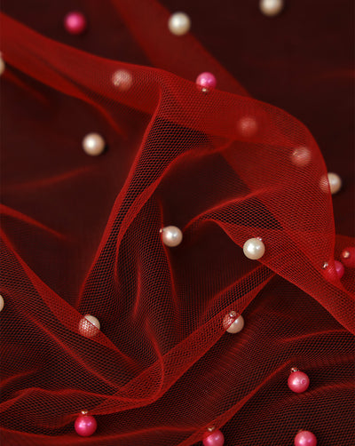 POLYESTER NET EMBROIDERY FABRIC