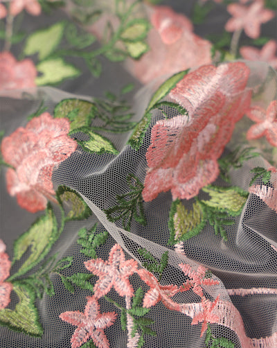 POLYESTER NET EMBROIDERY FABRIC