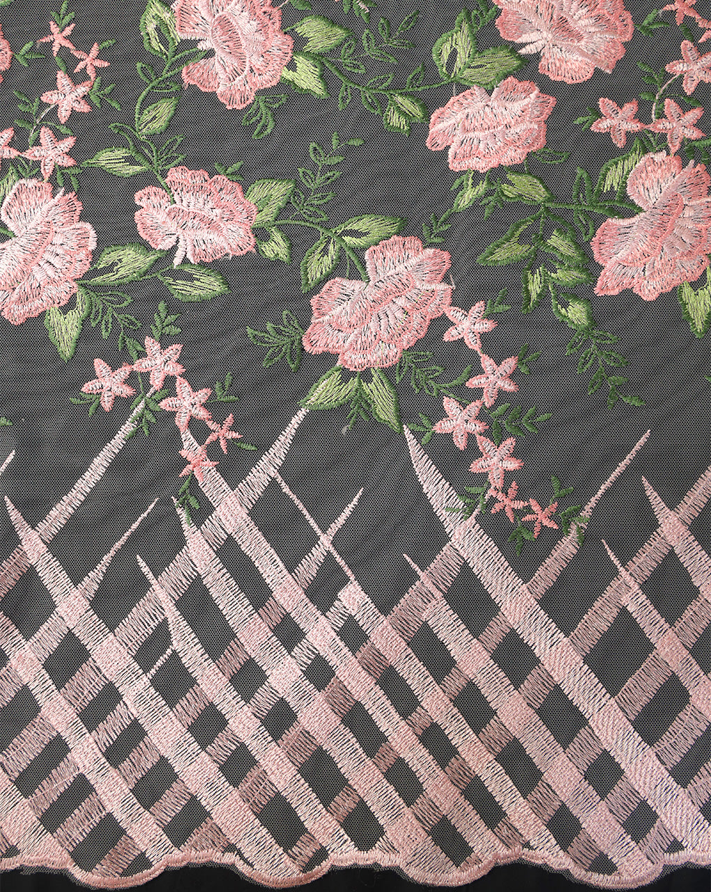 POLYESTER NET EMBROIDERY FABRIC