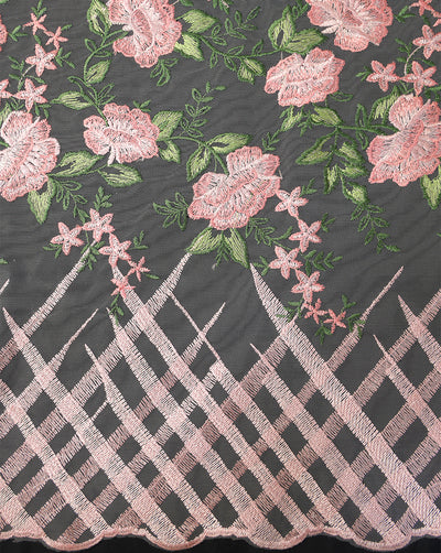 POLYESTER NET EMBROIDERY FABRIC
