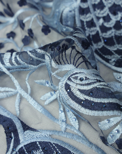 POLYESTER NET EMBROIDERY FABRIC