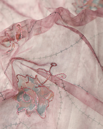 POLYESTER NET EMBROIDERY FABRIC
