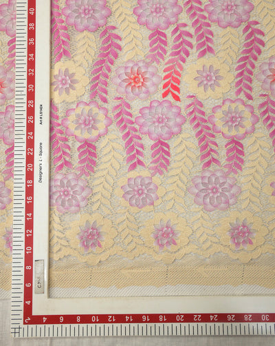 MULTICOLOR POLYESTER JACQUARD LACE FABRIC