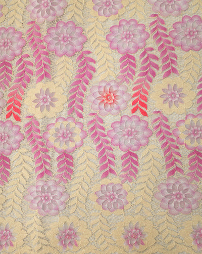 MULTICOLOR POLYESTER JACQUARD LACE FABRIC