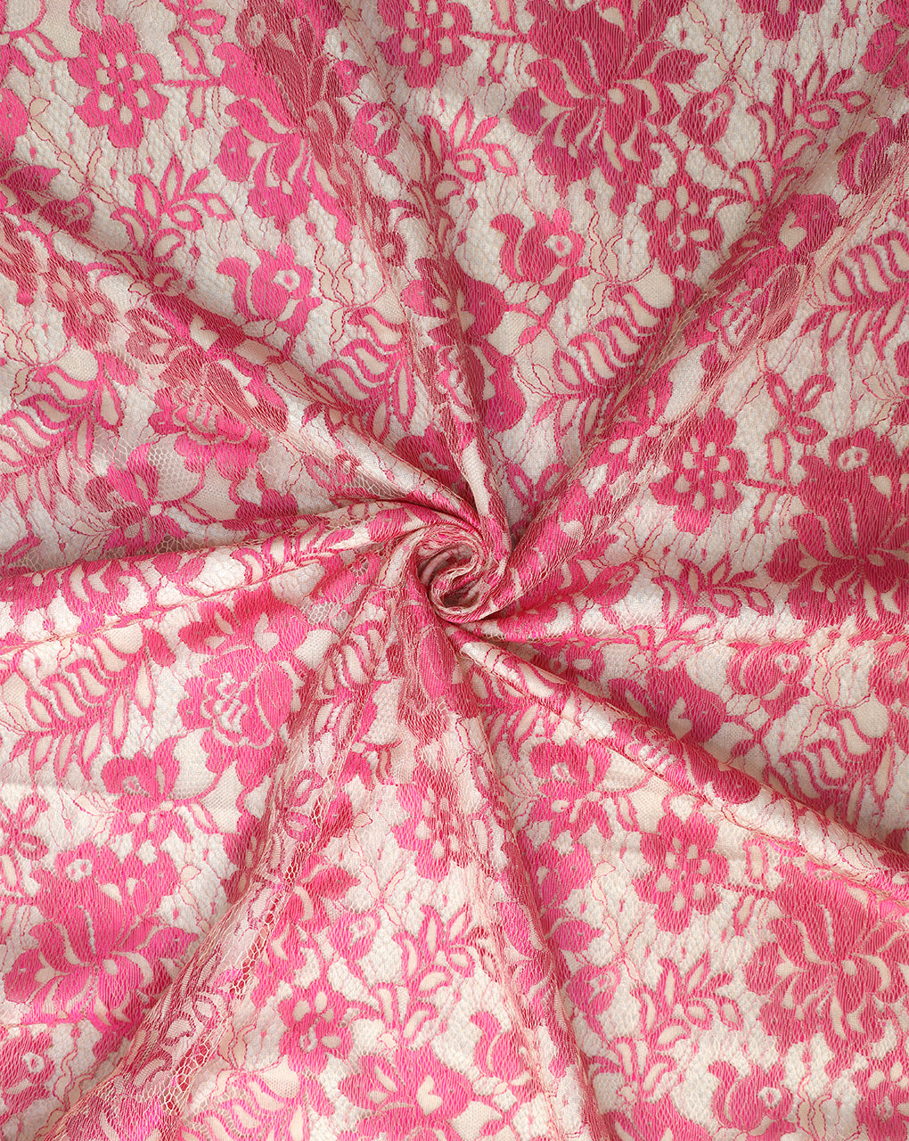 POLYESTER FLORAL DESIGN JACQUARD LACE FABRIC