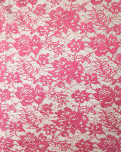 POLYESTER FLORAL DESIGN JACQUARD LACE FABRIC
