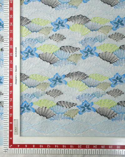 MULTICOLOR POLYESTER JACQUARD LACE FABRIC
