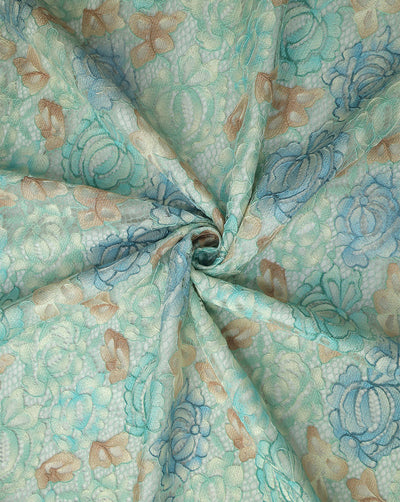 MULTICOLOR POLYESTER JACQUARD LACE FABRIC