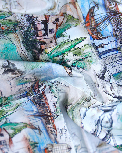 COTTON POPLIN PRINTED FABRIC