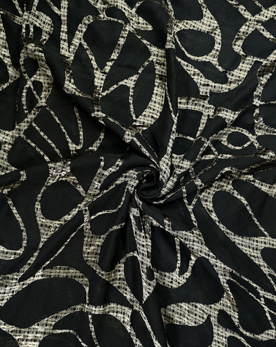 ABSTRACT PATTERN POLYESTER BRASSO VELVET FABRIC