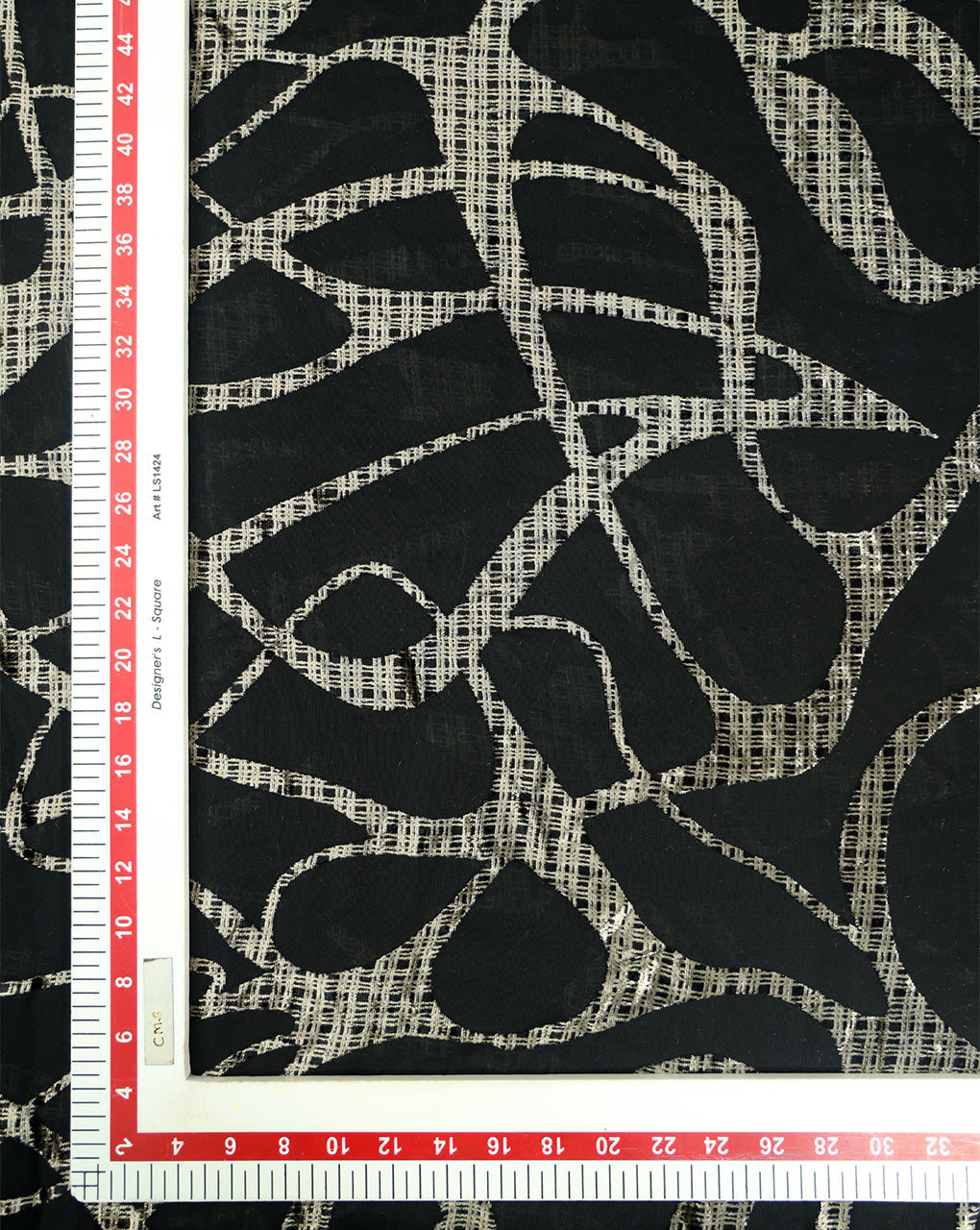 ABSTRACT PATTERN POLYESTER BRASSO VELVET FABRIC