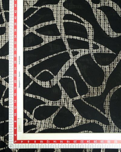 ABSTRACT PATTERN POLYESTER BRASSO VELVET FABRIC