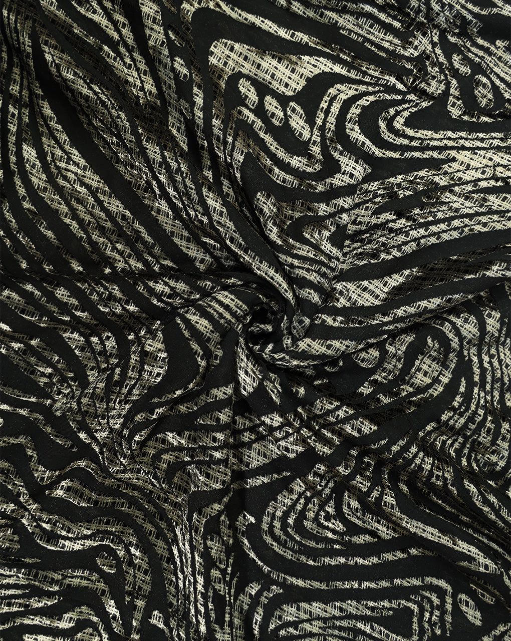 ABSTRACT PATTERN POLYESTER BRASSO VELVET FABRIC