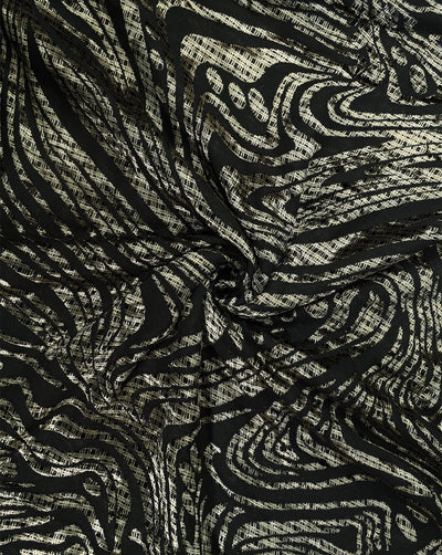 ABSTRACT PATTERN POLYESTER BRASSO VELVET FABRIC