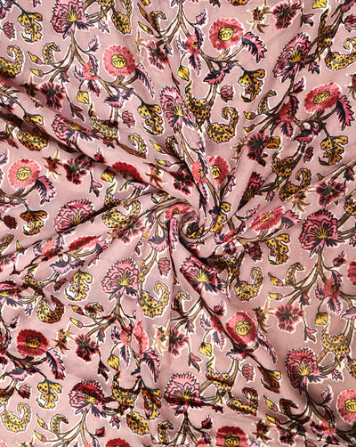 FLORAL PATTERN POLYESTER BRASSO VELVET FABRIC
