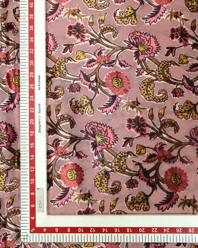 FLORAL PATTERN POLYESTER BRASSO VELVET FABRIC
