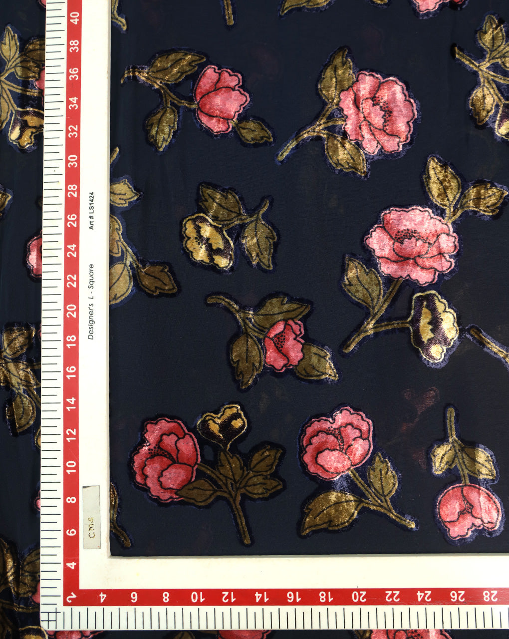 FLORAL PATTERN POLYESTER BRASSO VELVET FABRIC