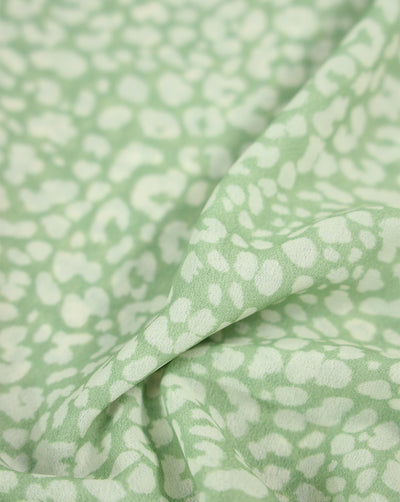 GREEN & WHITE DIGITAL PRINTED FABRIC