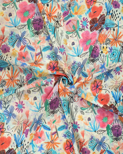 MULTICOLOR DIGITAL PRINTED FABRIC