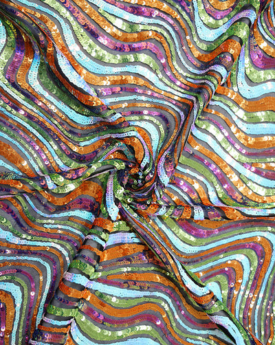 SEQUINS NET FABRIC