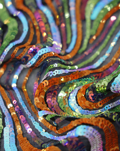 SEQUINS NET FABRIC