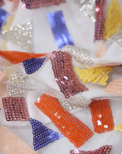 SEQUINS NET FABRIC