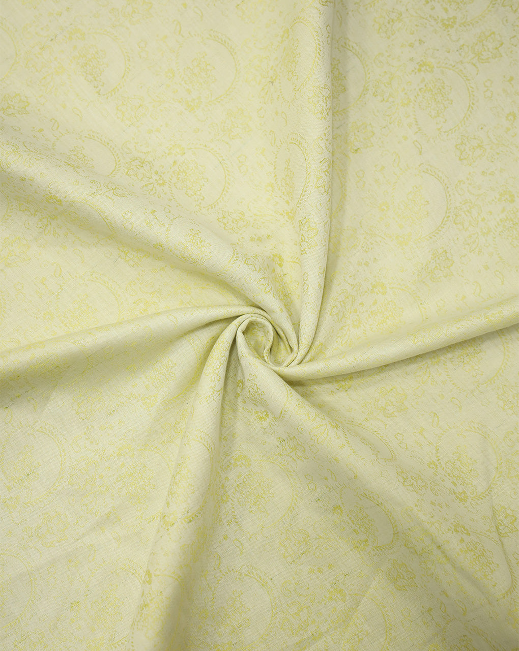 YELLOW COTTON-LINEN JACQUARD FABRIC