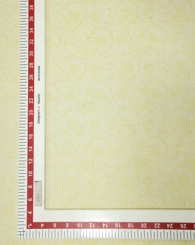 YELLOW COTTON-LINEN JACQUARD FABRIC