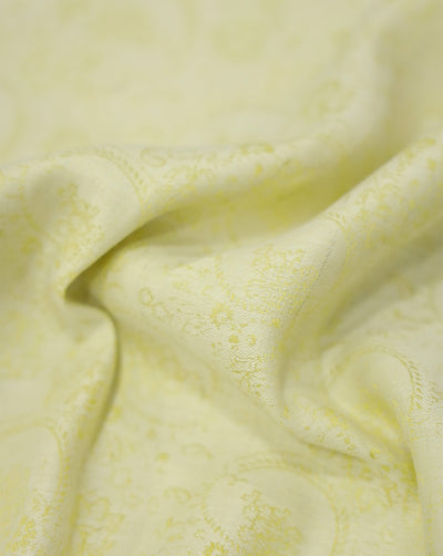 YELLOW COTTON-LINEN JACQUARD FABRIC