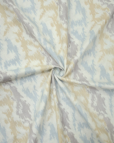 MULTICOLOR COTTON-LINEN PRINTED FABRIC