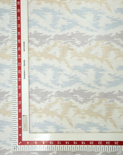 MULTICOLOR COTTON-LINEN PRINTED FABRIC
