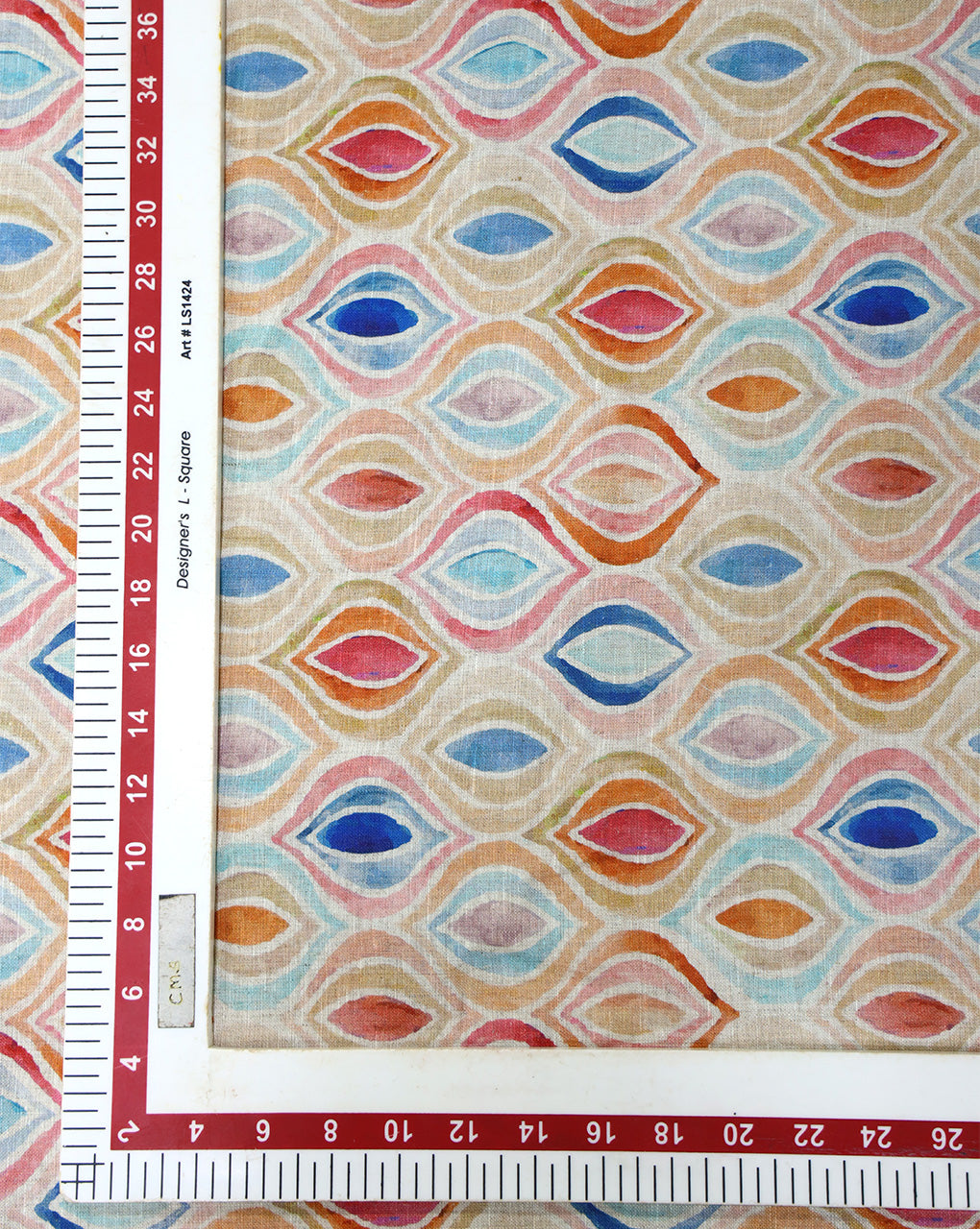 MULTICOLOR PRINTED LINEN FABRIC