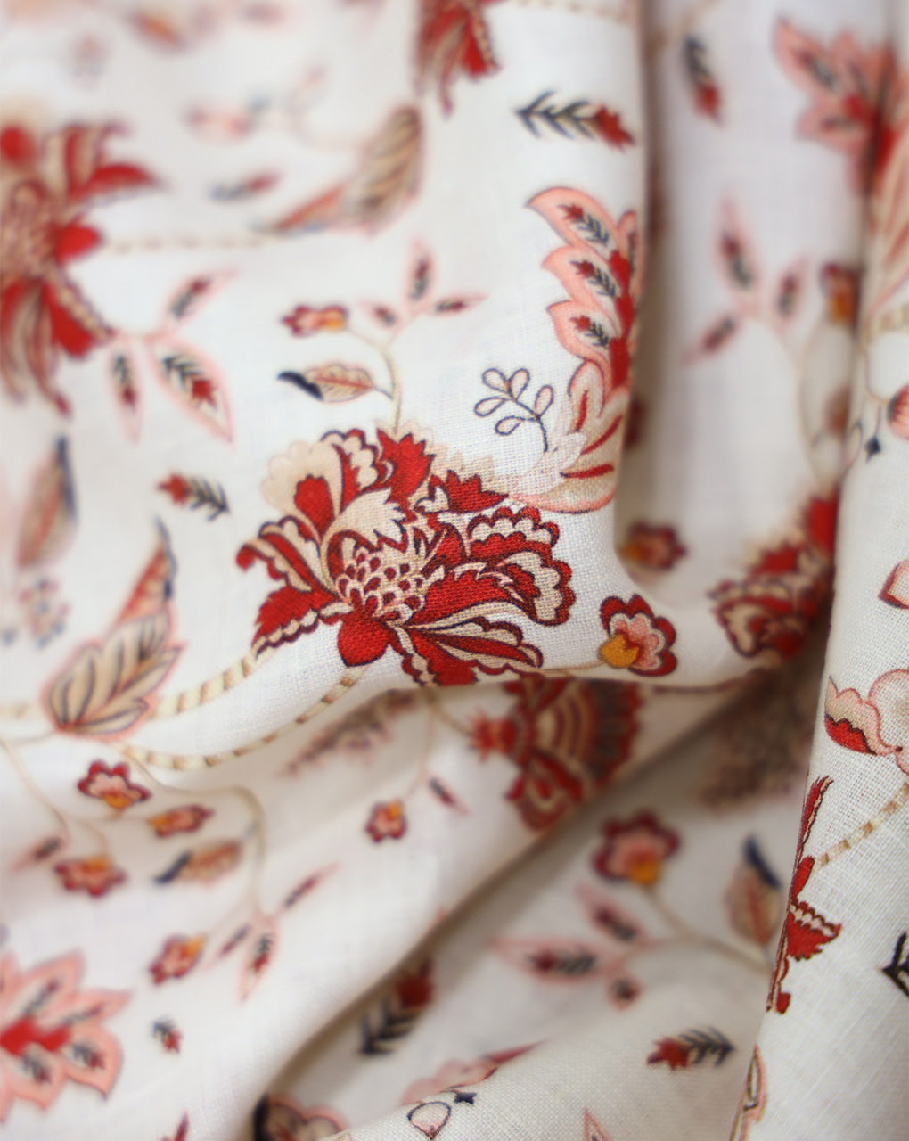 MULTICOLOR PRINTED LINEN FABRIC