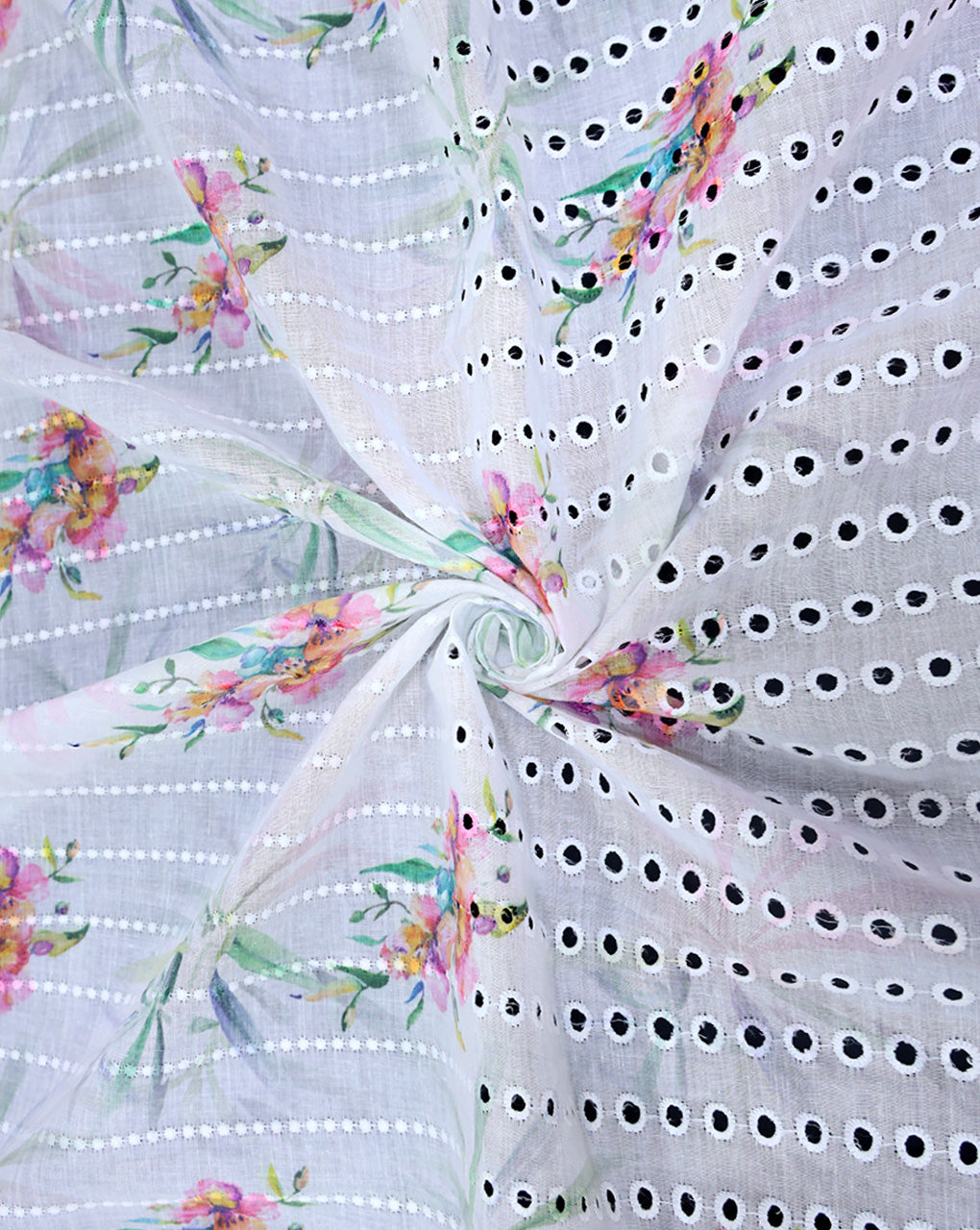 Schiffli Printed Fabric