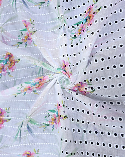 Schiffli Printed Fabric