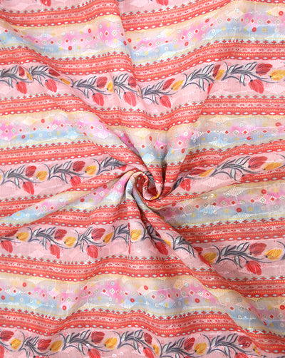 Schiffli Printed Fabric